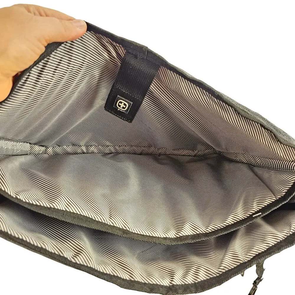 SwissGear Gray Messenger Bag Laptop Shoulder Bag Crossbody 15” Travel Work